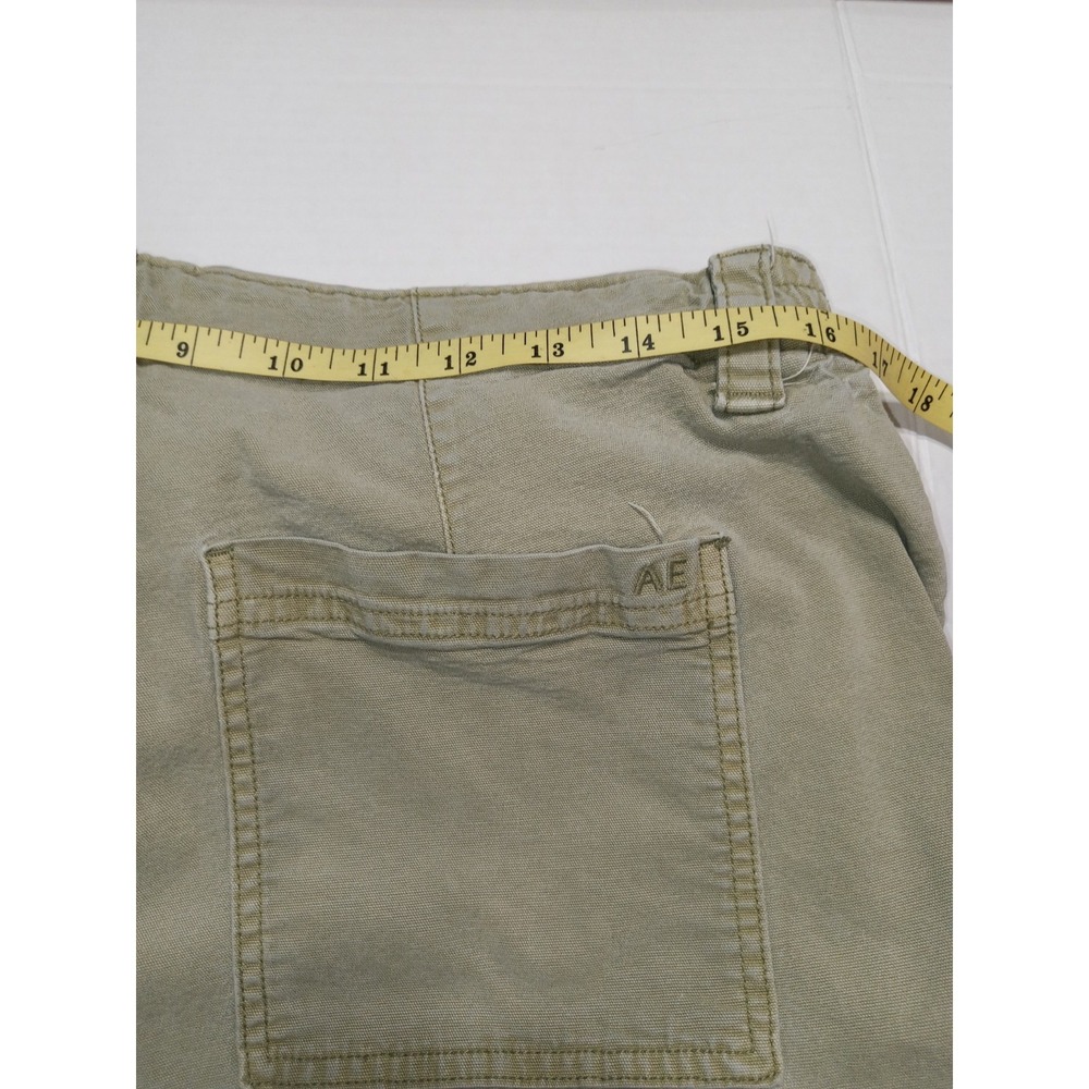 American Eagle Cargo Pants Womens 16 Tan Stretch Utility Casual Wide Leg - Picture 4 of 13